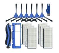Compatibile con Eufy Robovac 11S / 25C / 30 / 30C / 35C / 12 / 15T / 15C Slim Robot Parti for aspirapolvere Coperchio spazzola laterale principale Filtro Hepa(Set-8)