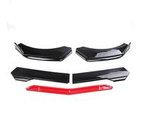 Compatibile con Fiat 500 595 Abarth Paraurti anteriore Spoiler for labbra Kit carrozzeria Splitter Gonna Diffusore Protezione Coperture di protezione(Black Red)