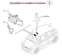 COMPATIBILE CON FIAT IDEA SPECCHIO SPECCHIETTO RETROVISORE INTERNO INSIDE MIRROR