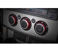 Compatibile con Focus 2 MK2 3 Pezzi/Set in Lega di Alluminio per Auto,manopola dell'Aria condizionata,manopola AC,manopola del Pulsante dell'interruttore di Controllo del Calore (Rosso)