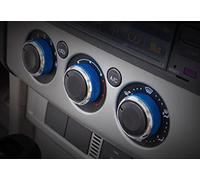 Compatibile con Focus 2 MK2 3 Pezzi/Set in Lega di Alluminio per Auto,manopola dell'Aria condizionata,manopola AC,manopola del Pulsante dell'interruttore di Controllo del Calore (Blu)