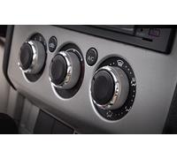 Compatibile con Focus 2 MK2 3 Pezzi/Set in Lega di Alluminio per Auto,manopola dell'Aria condizionata,manopola AC,manopola del Pulsante dell'interruttore di Controllo del Calore (Argento)