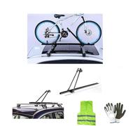 COMPATIBILE CON FORD ECOSPORT PORTABICI PER BARRE PORTATUTTO 1 PORTA BICICLETTE PER PORTABAGAGLI TETTO AUTO IN ACCIAIO PESO MAX 15KG RUOTE BICI 55MM SISTEMA FISSAGGIO TIPO U