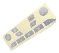Compatibile con Ford Focus 1999-2005 Aria condizionata AC Controllo del Clima Usurato Peeling Pulsante Riparazione Decalcomanie Adesivi PVC 2 Pezzi (Color : Silver)