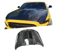 Compatibile con Ford Mustang Coupe Convertible 2 porte 2015-2017 in fibra di carbonio anteriore cofano motore presa d'aria griglia cofano auto styling