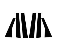 Compatibile Con Ford Per Escape 2013-2019 6 Pezzi Adesivi Esterni Montanti Centrali Portiera E Finestrini Colore Nero Lucido adesivo colonna BC