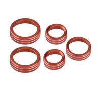 Compatibile Con Ford Per Maverick 2022 2023 5 Pezzi Accessori Interni In Lega Di Alluminio Arancione Copertura Pulsante Console Centrale Interior del coche