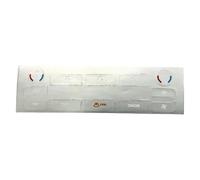 Compatibile con Ford per S-Max per Mondeo AC Control Decalcomania Decorativa Accessorio per Interni Auto Pulsante Aria Condizionata Riparazione Adesivo Auto Pulsante Adesivi(Silver)