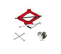 COMPATIBILE CON FORD TOURNEO COURIER CRIC A PANTOGRAFO FINO A 2 TONNELLATE CON BASE IN ACCIAIO E CHIAVE GIREVOLE + CHIAVE A CROCE PER SVITARE BULLONI