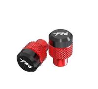 Compatibile con FZ6 moto M10 * 1.25 viti in alluminio bulloni specchio foro tappi tappo (rosso)