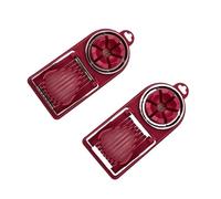 Compatibile con gadget da cucina multifunzionali for taglierina for uova, affettatrice e sezionatore, a forma di fiore, for pranzo a base carne(2pcs-Red)