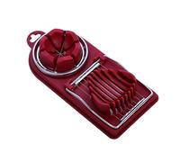 Compatibile con gadget da cucina multifunzionali for taglierina for uova, affettatrice e sezionatore, a forma di fiore, for pranzo a base carne(Red)