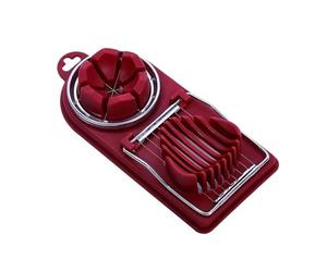 Compatibile con gadget da cucina multifunzionali for taglierina for uova, affettatrice e sezionatore, a forma di fiore, for pranzo a base carne(Red)
