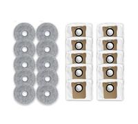 Compatibile con gli accessori del robot aspirapolvere JONR P20 PRO, spazzola laterale, panno for mocio, sacchetto for la polvere, parti di ricambio for la pulizia in microfibra efficienti.(Dark Grey)