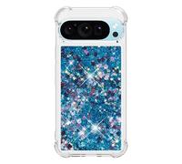 Compatibile con Google Pixel 9 5G Global/Pixel 9 Pro 6,3 pollici, glitter Bling Sparkle per donne ragazze liquido galleggiante cover per telefono per Google Pixel 9 5G Global/Pixel 9 Pro. Blu