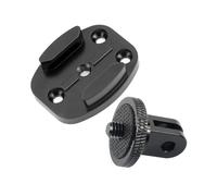 Compatibile con GoPro 13/12/11, Insta360, DJI Action - Base adattatore for treppiede da surf con supporto for superficie piana in metallo con foro da 1/4"(Combo A Set)