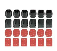 Compatibile con GoPro 13/12/9/8/7/5, compatibile con DJI/SJCAM - Supporti adesivi curvi + piatti, cuscinetti adesivi, accessori for action camera (casco/tavola/auto)(N1)