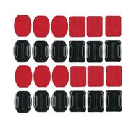 Compatibile con GoPro 13/12/9/8/7/5, compatibile con DJI/SJCAM - Supporti adesivi curvi + piatti, cuscinetti adesivi, accessori for action camera (casco/tavola/auto)(N4)