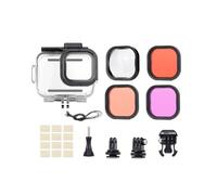 Compatibile con GoPro, custodia da 60M for Hero 9-13 | Modello Hero 9-13, impermeabile 60M, doppi slot for scarpe fredde, immersioni, snorkeling(Housing and Filter)
