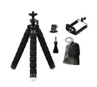 Compatibile con GoPro Hero 12-3 Black/MAX, compatibile con YI/Eken/SJCAM/AKASO - Accessorio for action camera con treppiede mini Octopus flessibile(Black 5PC)