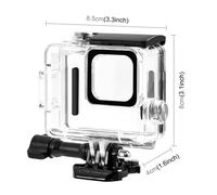Compatibile con GoPro HERO 4K 2024 PULUZ Custodia impermeabile 60m/196ft Custodia protettiva con fibbia Vite di montaggio bas