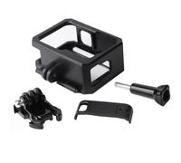 Compatibile con GoPro Hero 9-13 Nero - Custodia protettiva con telaio con porta laterale aperta e accessorio for montaggio su slitta fredda(With Side Cover)