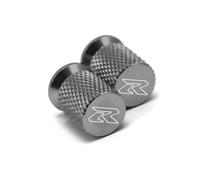 Compatibile con GSXR 600 750 1000 GSX-R 600 750 1000 125 150 1998-2023 Tappi valvola pneumatici in alluminio CNC for moto Copertura ermetica(Gray)