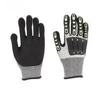 Compatibile con guanti antitaglio for la protezione del lavoro Guanti da lavoro antiscivolo e resistenti all'usura in nitrile for uso in fabbrica(Rrey,M)