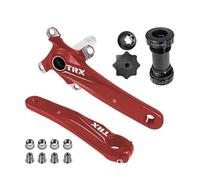 Compatibile con guarnitura MTB BUCKLOS 3×9S 3×10S, 104/64 BCD, pedivella Integrata da 170 mm, Corona 27S 30S(Red Crank-BB)