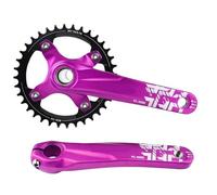 Compatibile con guarnitura MTB Integrata Cava Tanke 104BCD, Foro Quadrato da 170 mm, Corona Stretta e Larga, Viola(Purple Crank-36T)