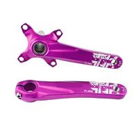 Compatibile con guarnitura MTB Integrata Cava Tanke 104BCD, Foro Quadrato da 170 mm, Corona Stretta e Larga, Viola(1Purple Crank)
