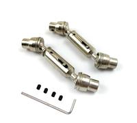 Compatibile Con Henglong Per WPL B36 B16 C14 C24 B24 Per MN D90 Per MN99S RC Car Ricambi 2 Pezzi Albero Di Trasmissione Anteriore E Posteriore In Metallo Albero trasmissione rc(Silver)