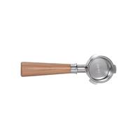 Compatibile con HIBREW, compatibile con Portafiltro senza fondo Kitfort da 51 mm con cestello, accessorio di ricambio for macchina for caffè espresso(Beech Wood handle)