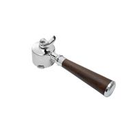 Compatibile con HiBREW, compatibile con Sangkee Portafiltro in acciaio inossidabile a doppio beccuccio da 51 mm for apparecchiature da caffè multimodello(Black Wood)