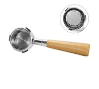 Compatibile con Hibrew, H7 H7A H10A Compatibile con Breville Barista Max Mini 58mm 3Ear Portafiltro senza fondo Accessorio for caffè espresso(58mm 3-Eea Beech AL)