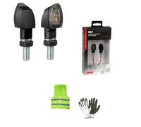 COMPATIBILE CON HONDA VT 600 C SHADOW COPPIA DI FRECCE A LED MICRO FRECCIA PER MOTO OMOLOGATA SPORTIVA 12V NERA INDICATORE DI DIREZIONE LUCE ARANCIO 36X18MM