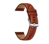 Compatibile con Huaw-ei orologio GT 2 / Pro / 2e / gt 4 Cinturgo da 6 mm cintura in pelle genuina da 22 mm cinghia GT2 Braccialetto da guardia del braccialetto GT2E ( Color : Brown-Silver , Size : 22m