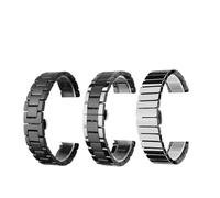 Compatibile con Huawei B6 cinturino smart braccialetto nero B3 B5 Bracciale in metallo ceramico edizione smerigliato da polso di ricambio 16 18mm(Semi matte black,For b5)