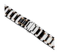 Compatibile con Huawei B6 cinturino smart braccialetto nero B3 B5 Bracciale in metallo ceramico edizione smerigliato da polso di ricambio 16 18mm(Five beads b RG,For b3)