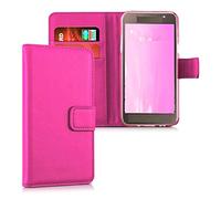 COMPATIBILE con Huawei Mate 10 Lite RNE-L01 RNE-L21 Schermo 5.9 Custodia Cover Case Stand Flip Libro Magnetica Gel Silicone TPU Morbida Eco Pelle Portafoglio Eco Pelle Porta Carte Fucsia