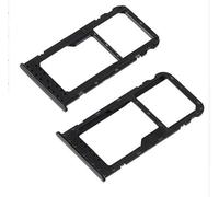 Compatibile con HUAWEI NOVA SMART DIG-L21 HONOR 6C DIG-L21HN DIG-L01 ALLOGGIO SUPPORTO ADATTATORE SLOT SIM TRAY LETTORE CARRELLO VASSOIO VANO SCHEDA NANO SIM O vano Memoria Micro Sd (NERO)