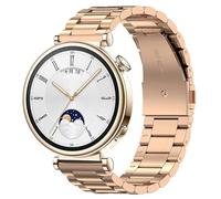 Compatibile con Huawei Watch GT4 41 mm/GT5 41 mm/GT6 41 mm, cinturino in acciaio inox da 18 mm, per Huawei Watch GT5 Pro, 42 mm (oro rosa)