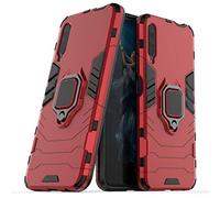 Compatibile con Huawei Y9S, Honor 9X, Honor9X Pro Cover, Custodia Armor Anello Cavalletto (Funziona con il Supporto Magnetico per Auto) Case Paraurti (Rosso)