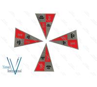 Set Di 4 Emblemi Targa Ruota In Acciaio Per Hudson Hornet Car, Multicolore