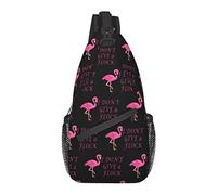 Compatibile con I Don't Give A Flock Flamingo Animal Borse a tracolla Zaini a tracolla sul petto Borsa a tracolla Borsa da viaggio all'aperto Zaino da viaggio per uomo Donna Escursionismo Campeggio C