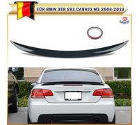 Compatibile con il 2006-2013 BMW Serie 3 E93 Cabrio 335i M3 Nero lucido Stile MP Paraurti posteriore Tronco Ala Kit coda Spoiler sul tetto Labbro