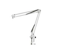 Compatibile con il braccio a forbice del microfono a sospensione LINIM | Boom regolabile, morsetto pesante, for registrazione e gioco.(WHITE)