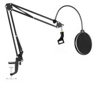 Compatibile con il braccio dell'asta Blue Yeti con filtro anti-pop | Braccio a forbice, clip for microfono, palla di neve e altro, kit completo