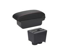 Compatibile con il bracciolo dell'auto, parti di adattamento universali per lo stoccaggio, aumentano e alleviano la fatica della console centrale.(C1 Black red No USB)