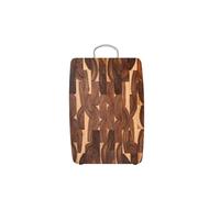 Compatibile con il ceppo da macellaio in legno di acacia a grana fine con manico for tagliare la cucina